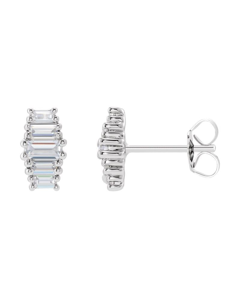 Brinco Ponto de Luz em Ouro 14k com Diamantes de Laboratório – Modelo 6