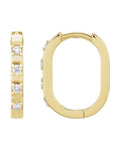 Brinco de Aro Alongado em Ouro 14k com Diamantes Naturais