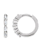 Brinco de Aro Navete em Ouro 14k com Diamantes Naturais