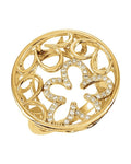 Anel Floral Cravejado em Ouro 14k com Diamantes Naturais – Modelo 3