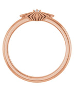 Anel Estrela Cravejado em Ouro 14k com Diamantes Naturais – Modelo 3