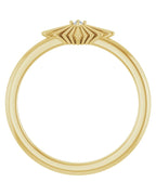 Anel Estrela Cravejado em Ouro 14k com Diamantes Naturais – Modelo 3