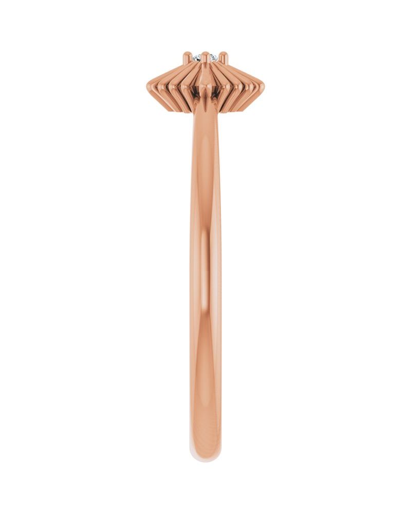 Anel Estrela Cravejado em Ouro 14k com Diamantes Naturais – Modelo 3
