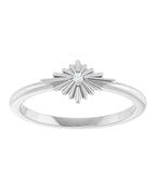 Anel Estrela Cravejado em Ouro 14k com Diamantes Naturais – Modelo 3