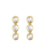 Brinco Três Pedras Barra em Ouro 14k com Diamantes Naturais – Modelo 2