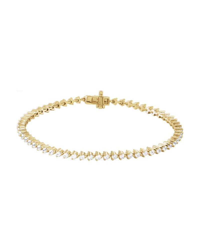 Pulseira Riviera em Ouro 14k com Diamantes de Laboratório – Modelo 14