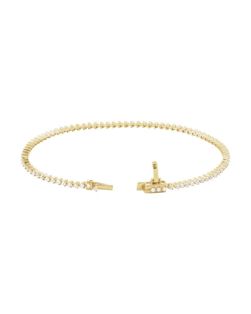 Pulseira Riviera em Ouro 14k com Diamantes Naturais – Modelo 3