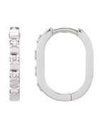 Brinco de Aro Alongado em Ouro 14k com Diamantes Naturais