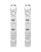 Brinco de Aro Alongado em Ouro 14k com Diamantes Naturais