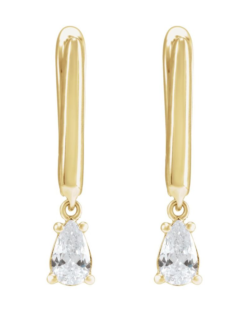 Brinco em Ouro 14k com Diamantes de Laboratório – Modelo 9