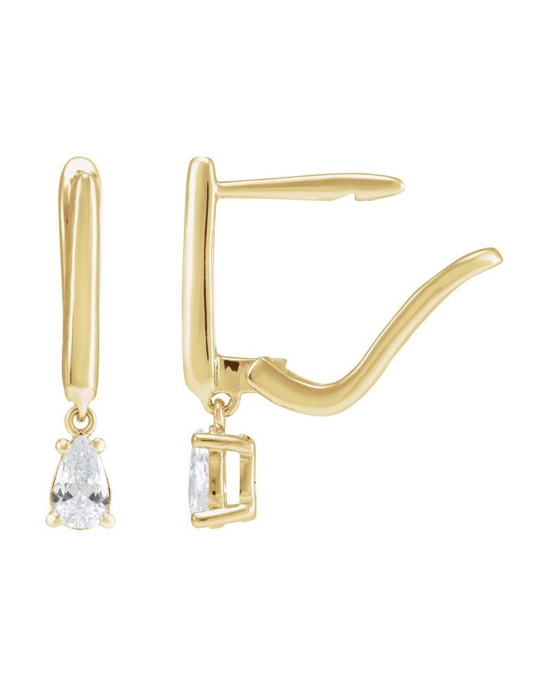 Brinco em Ouro 14k com Diamantes de Laboratório – Modelo 9