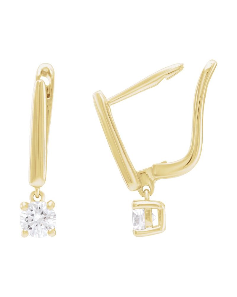 Brinco em Ouro 14k com Diamantes de Laboratório – Modelo 5