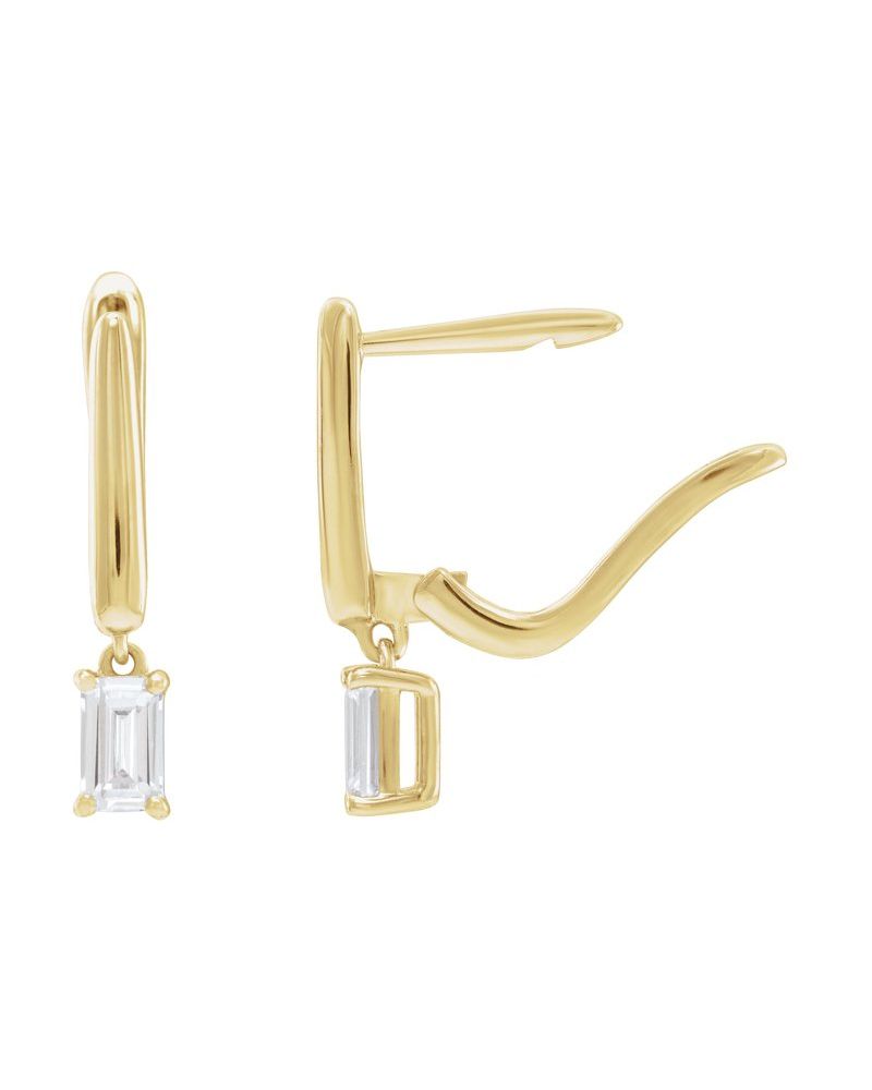 Brinco em Ouro 14k com Diamantes de Laboratório – Modelo 10