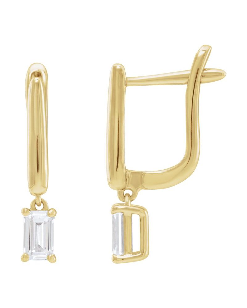 Brinco em Ouro 14k com Diamantes de Laboratório – Modelo 10