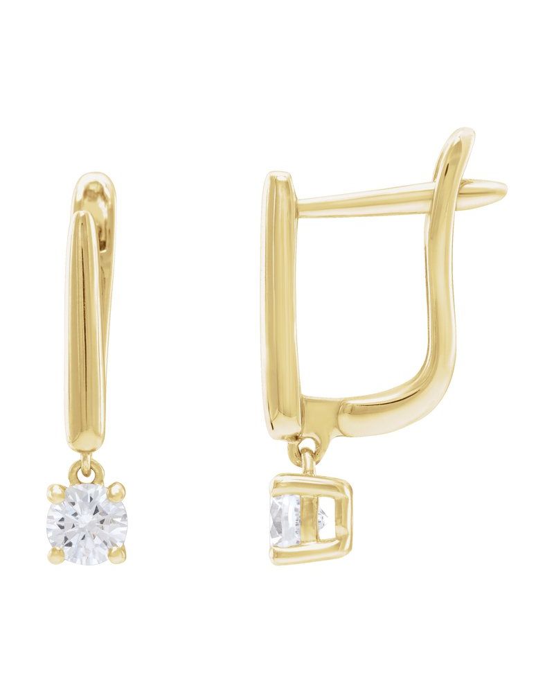 Brinco em Ouro 14k com Diamantes de Laboratório – Modelo 5