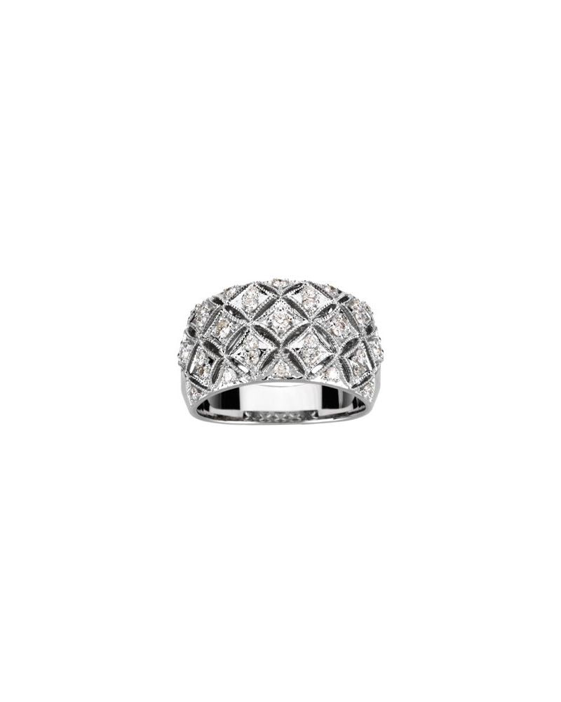 Anel Cravejado em Ouro 14k com Diamantes Naturais – Modelo 9