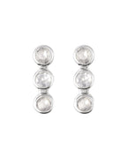 Brinco Três Pedras Barra em Ouro 14k com Diamantes Naturais – Modelo 2