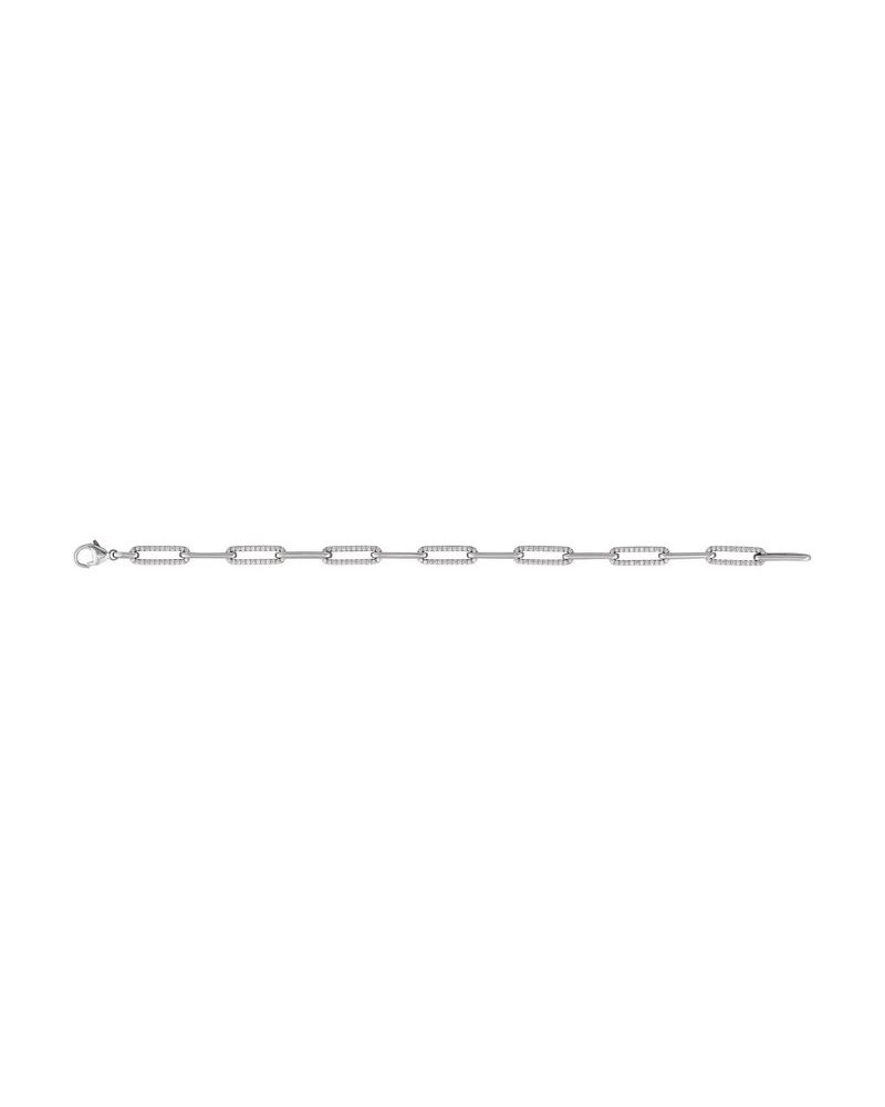 Pulseira Elos Cravejada em Ouro 14k com Diamantes de Laboratório – Modelo 2