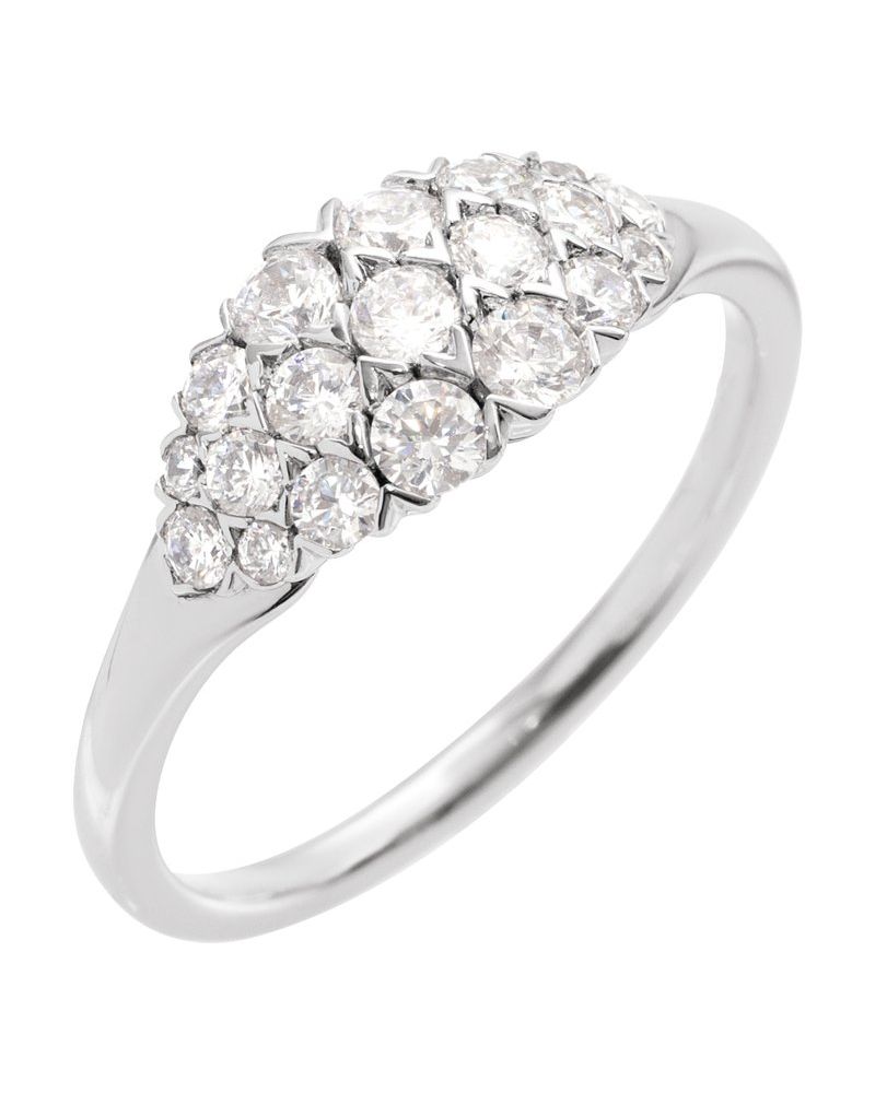Anel Cluster em Ouro 14k com Diamantes Naturais – Modelo 2