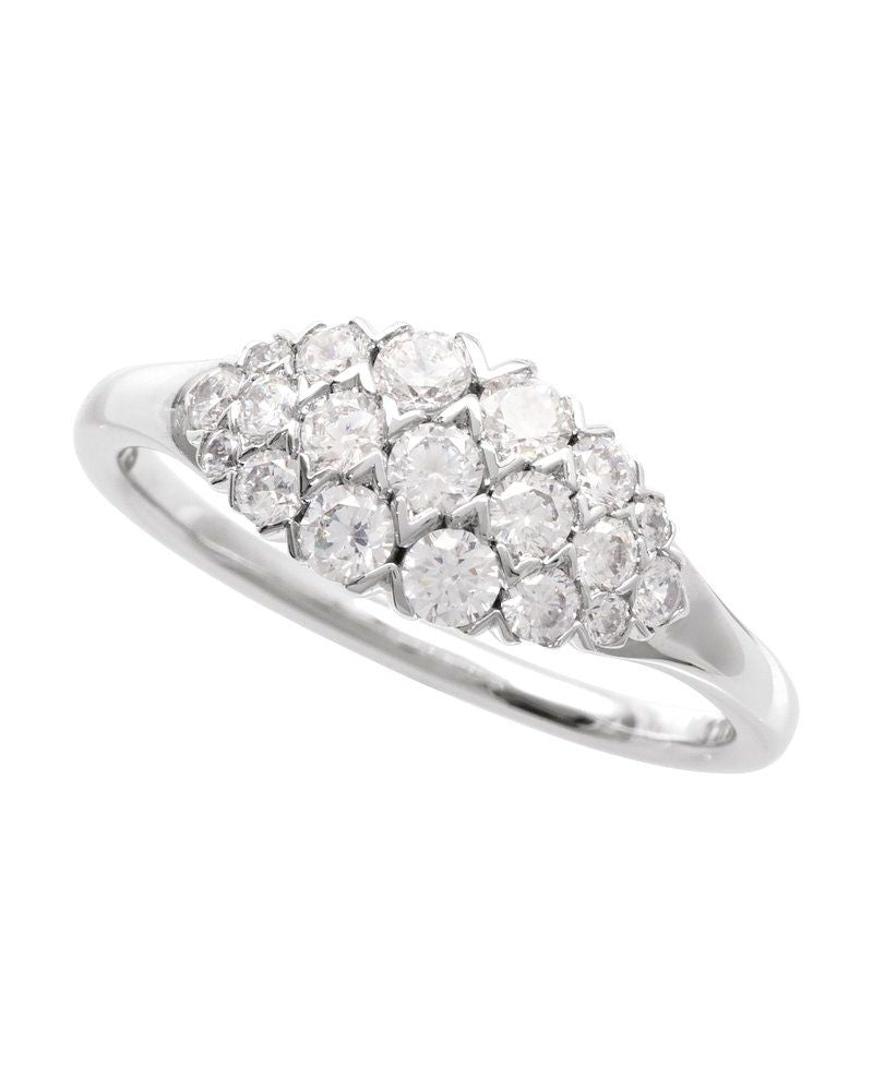 Anel Cluster em Ouro 14k com Diamantes Naturais – Modelo 2