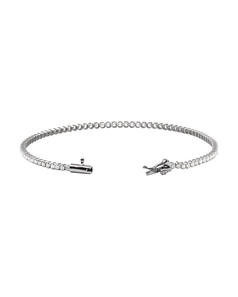 Pulseira Riviera Leve em Ouro 14k com Diamantes de Laboratório