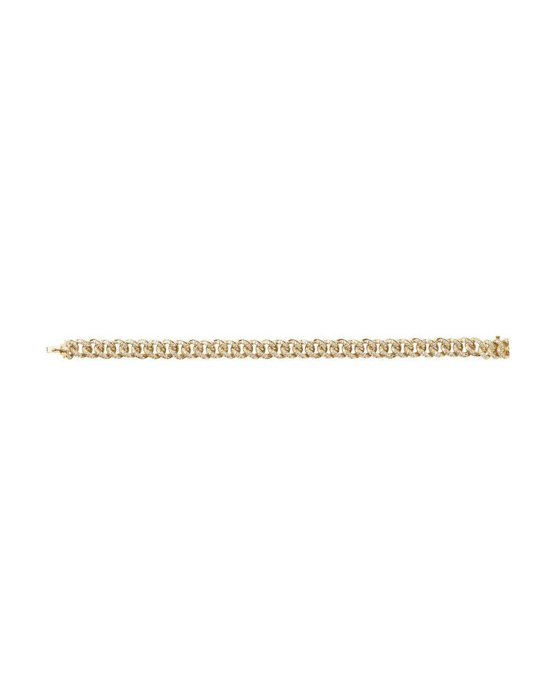 Pulseira Elos Cravejada em Ouro 14k com Diamantes Naturais – Modelo 4