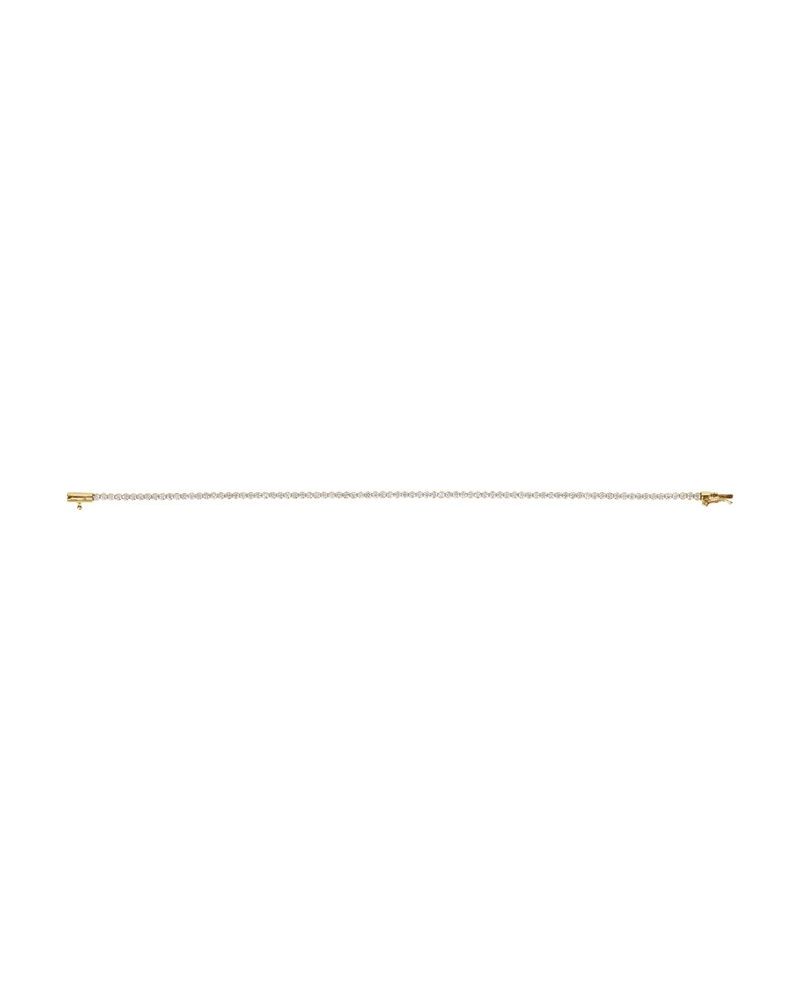 Pulseira Riviera Leve em Ouro 14k com Diamantes de Laboratório