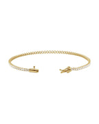 Pulseira Riviera Leve em Ouro 14k com Diamantes de Laboratório