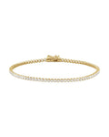 Pulseira Riviera Leve em Ouro 14k com Diamantes de Laboratório