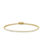 Pulseira Riviera Leve em Ouro 14k com Diamantes de Laboratório