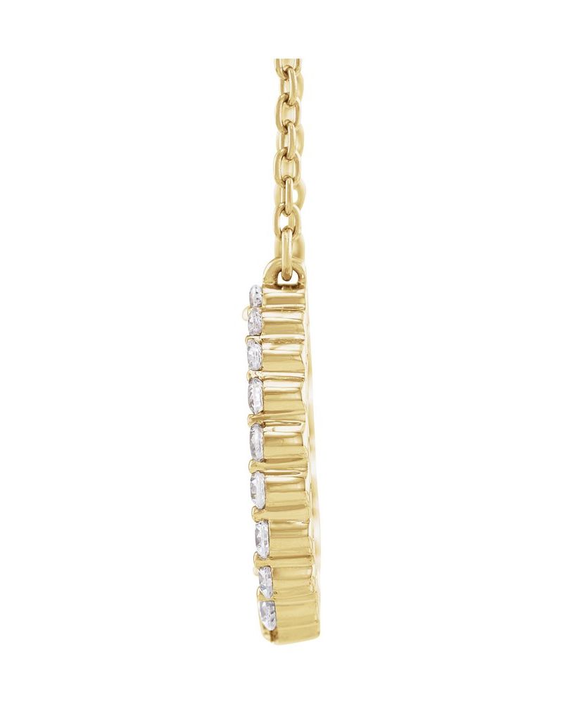 Colar Círculo Degradê em Ouro 14k com Diamantes de Laboratório – Modelo 2