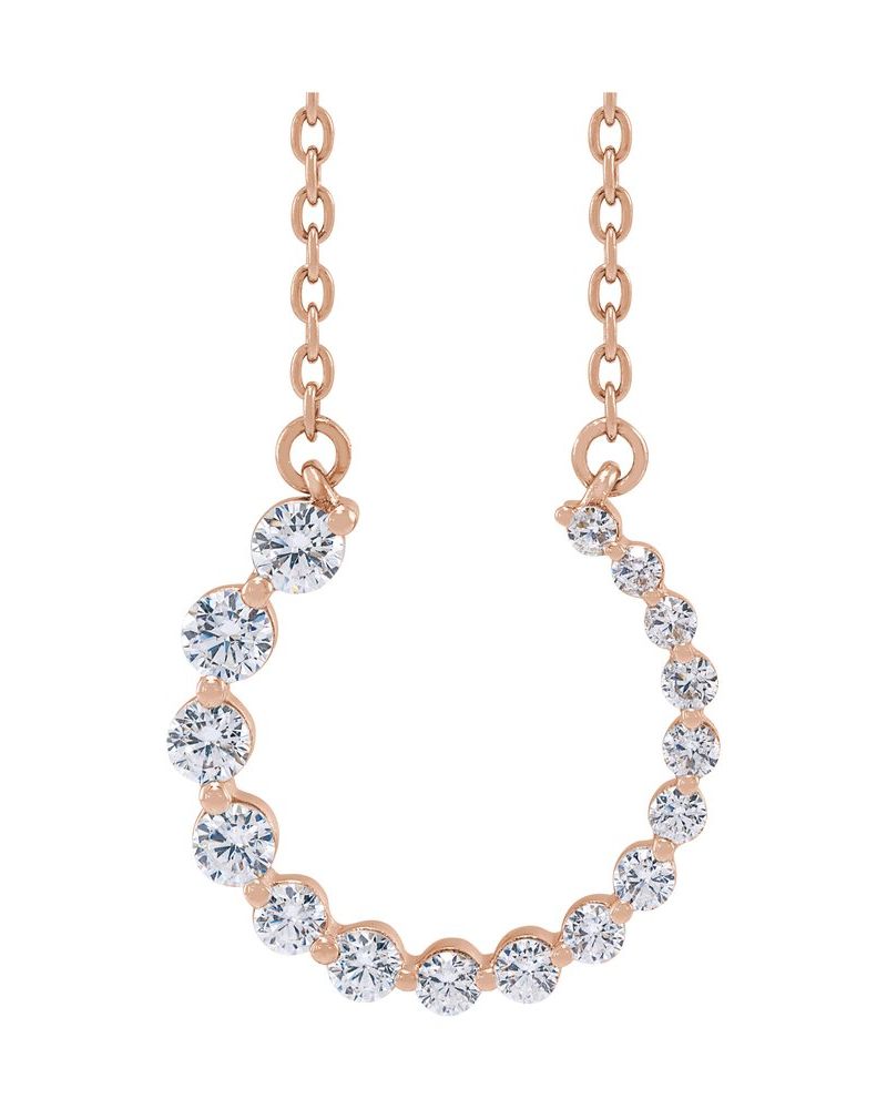 Colar Círculo Degradê em Ouro 14k com Diamantes de Laboratório – Modelo 2