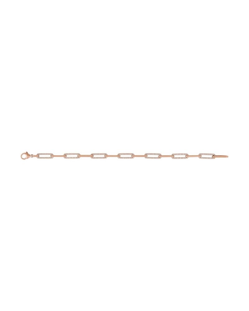 Pulseira Elos Cravejada em Ouro 14k com Diamantes de Laboratório – Modelo 2