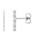 Brinco Barra Cravejado em Ouro 14k com Diamantes Naturais – Modelo 9