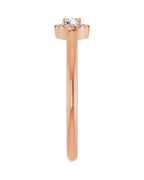 Anel Halo em Ouro 14k com Diamantes Naturais – Modelo 2