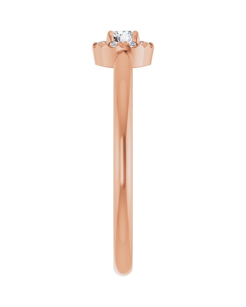 Anel Halo em Ouro 14k com Diamantes Naturais – Modelo 2