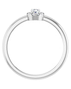 Anel Halo em Ouro 14k com Diamantes Naturais – Modelo 2