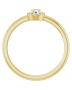 Anel Halo em Ouro 14k com Diamantes Naturais – Modelo 2