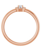 Anel Halo em Ouro 14k com Diamantes Naturais – Modelo 2