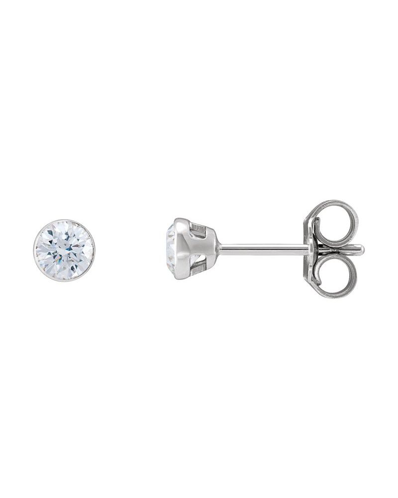 Brinco Ponto de Luz Redondo Ultraleve em Ouro 14k com Diamantes Naturais