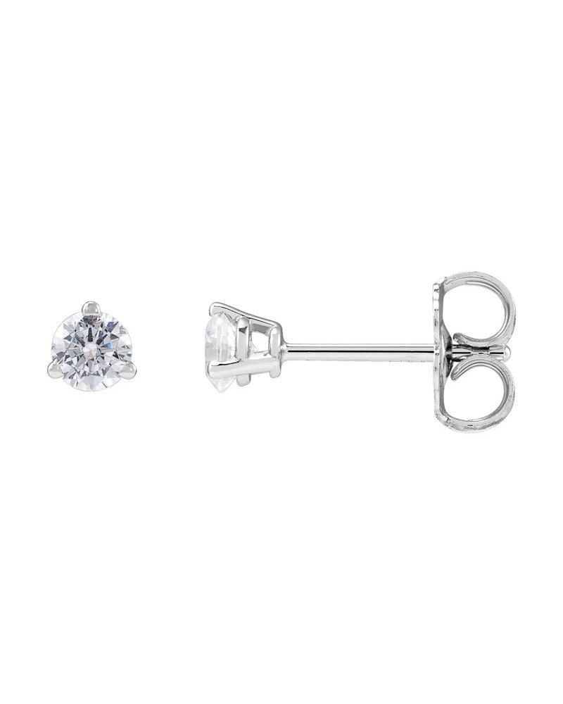 Brinco Ponto de Luz em Ouro 14k com Diamantes de Laboratório – Modelo 3