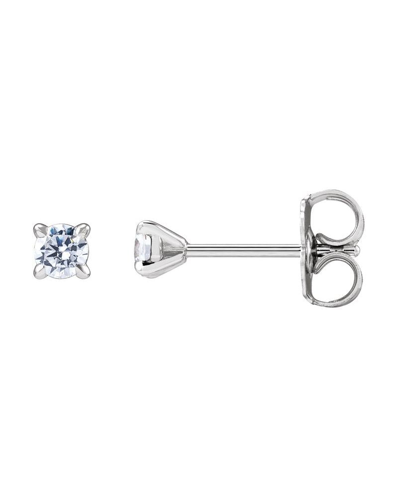 Brinco Ponto de Luz Redondo Coquetel em Ouro 14k com Diamantes de Laboratório