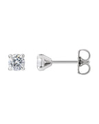Brinco Ponto de Luz Redondo Coquetel em Ouro 14k com Diamantes de Laboratório