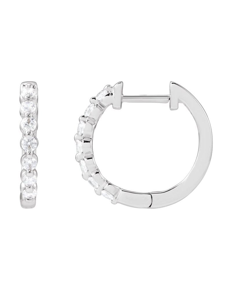 Brinco de Aro em Ouro 14k com Diamantes de Laboratório