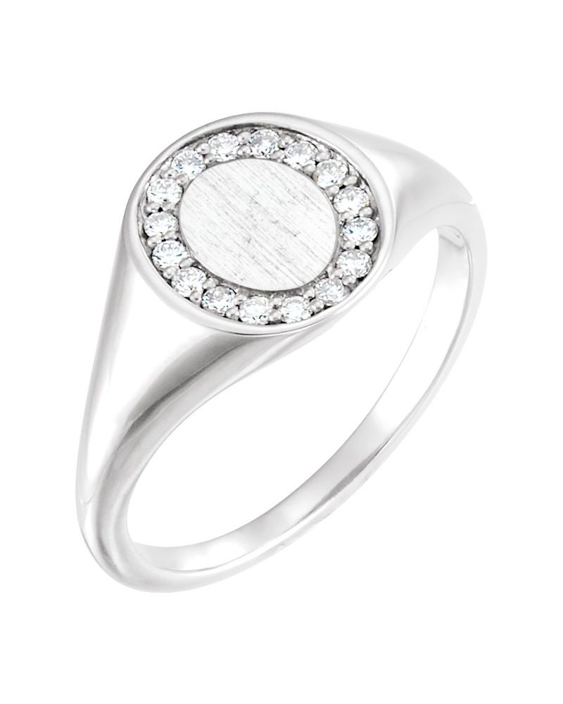 Anel Oval Chevalier Halo em Ouro 14k com Diamantes Naturais