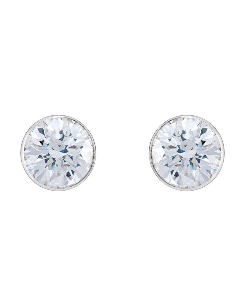 Brinco Ponto de Luz Redondo Ultraleve em Ouro 14k com Diamantes Naturais
