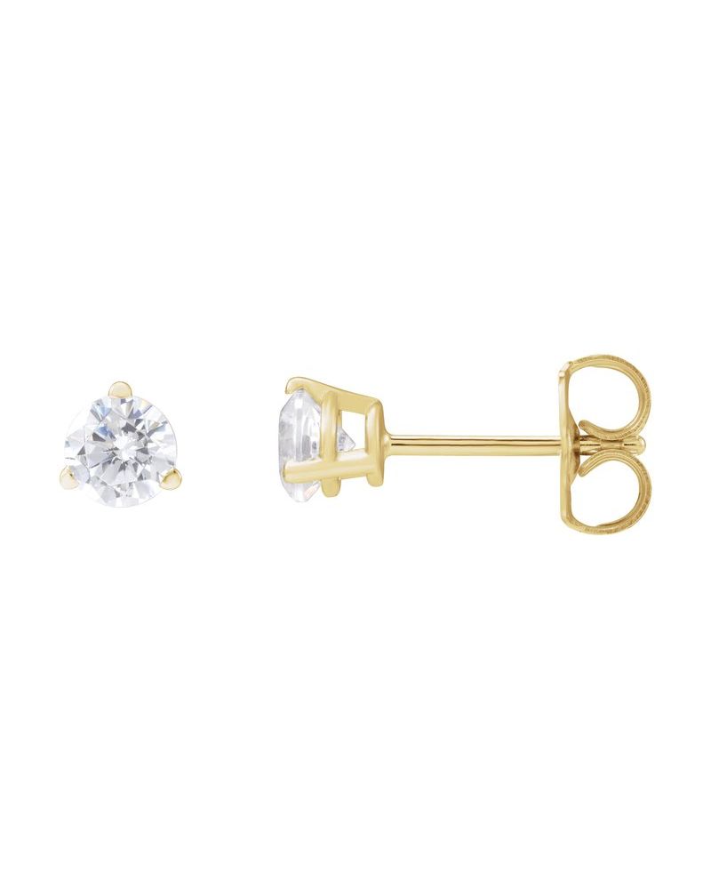 Brinco Ponto de Luz em Ouro 14k com Diamantes de Laboratório – Modelo 3