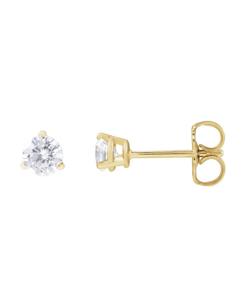 Brinco Ponto de Luz em Ouro 14k com Diamantes de Laboratório – Modelo 3