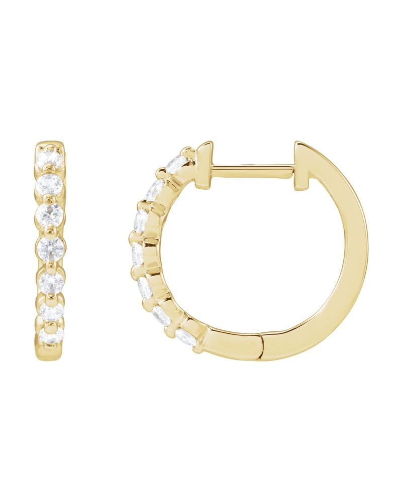 Brinco de Aro em Ouro 14k com Diamantes de Laboratório