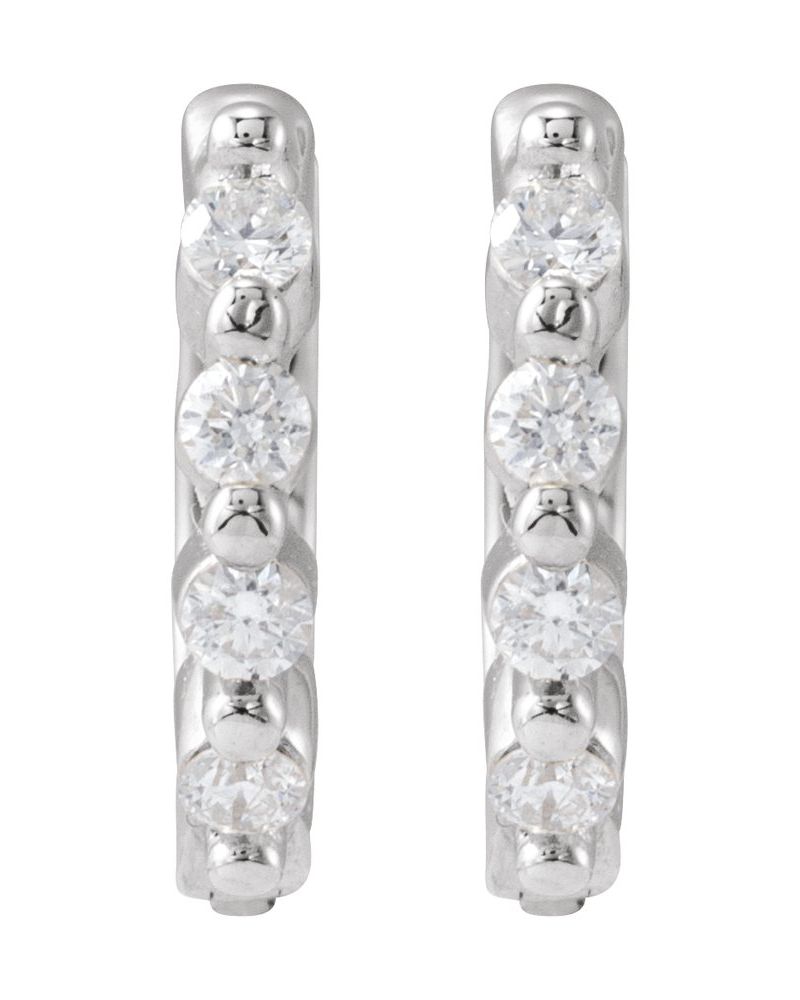 Brinco de Aro Cravejado com Dobradiça em Ouro 14k com Diamantes Naturais – Modelo 2